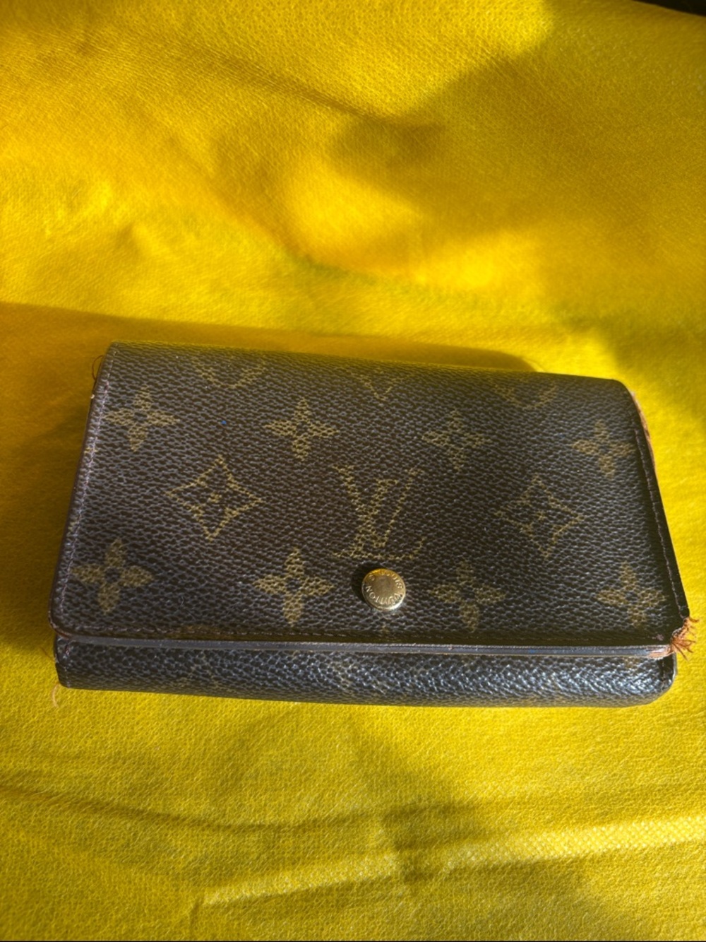 Louis Vuitton vintage Monogram Canvas Wallet in Brown and Tan
